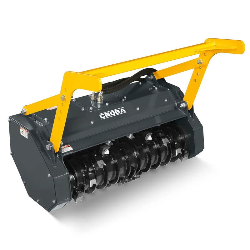 37"Mini Skid Steer Drum Forestry Brush Mulcher Attachment, Hydraulic Flow Range 11 To 16 GPM,MCH37