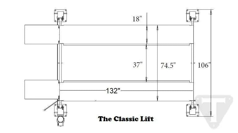 Triumph NSS-8 8,000 lb 4 Post Car Lift