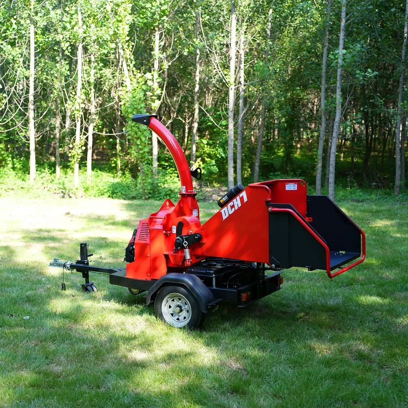HONDA GX690 22HP 688cc Twin Cylinder Gasoline Engine Powered 7” Hydraulic Feeding Wood Chipper, DCH7