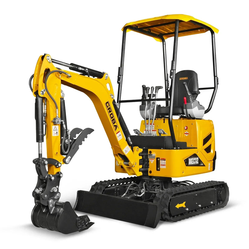 Mini Compact Excavator Kubota D722 Engine, 65.7” Max. Digging Depth, 2700 LBS Operating Weight, MEC12